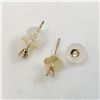 Image 2 : 14K DIAMOND(0.1CT) MOTHER OF PEARL EARRINGS