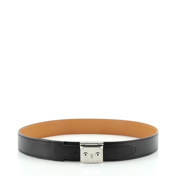 Hermes Depeche Belt Leather Medium Black