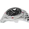 Image 3 : Rolex Mens Stainless Steel Black Roman Diamond & Ruby Datejust Wristwatch With R