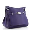 Image 1 : Hermes Purple Clemence Leather Jypsiere 31cm Satchel Bag