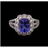 Image 2 : 14KT White Gold 2.19 ctw Tanzanite and Diamond Ring