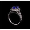 Image 4 : 14KT White Gold 2.19 ctw Tanzanite and Diamond Ring