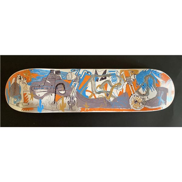 Handpainted skateboard "New Life" by Gino Perez