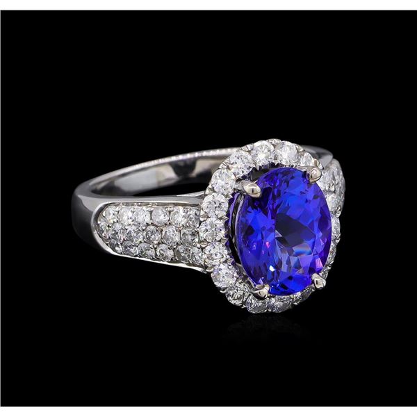 14KT White Gold 2.88 ctw Tanzanite and Diamond Ring