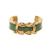 Image 1 : Hermes Gold Green Knot Cuff Bracelet