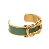 Image 2 : Hermes Gold Green Knot Cuff Bracelet