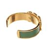 Image 3 : Hermes Gold Green Knot Cuff Bracelet