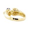 Image 3 : 1.05 ctw Blue Sapphire And Diamond Ring - 14KT Yellow Gold