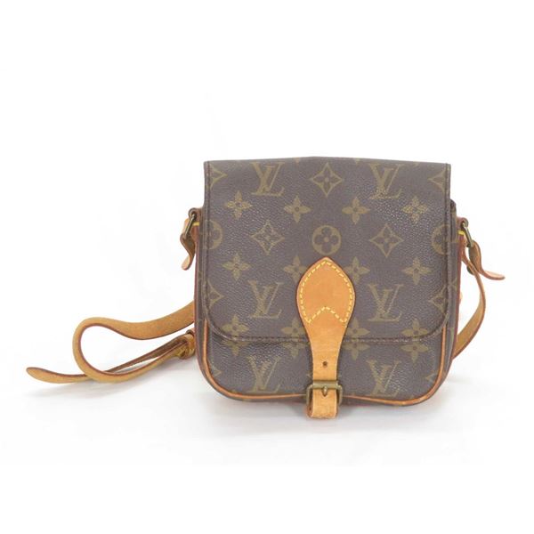 Louis Vuitton Monogram Canvas Leather Cartouchiere PM Shoulder Bag