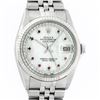 Image 1 : Rolex Mens Stainless Steel Mother Of Pearl Diamond & Ruby Datejust Wristwatch