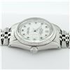 Image 5 : Rolex Mens Stainless Steel Mother Of Pearl Diamond & Ruby Datejust Wristwatch