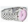 Image 3 : Rolex Mens Stainless Steel Pink Diamond & Ruby 36MM Datejust Wristwatch