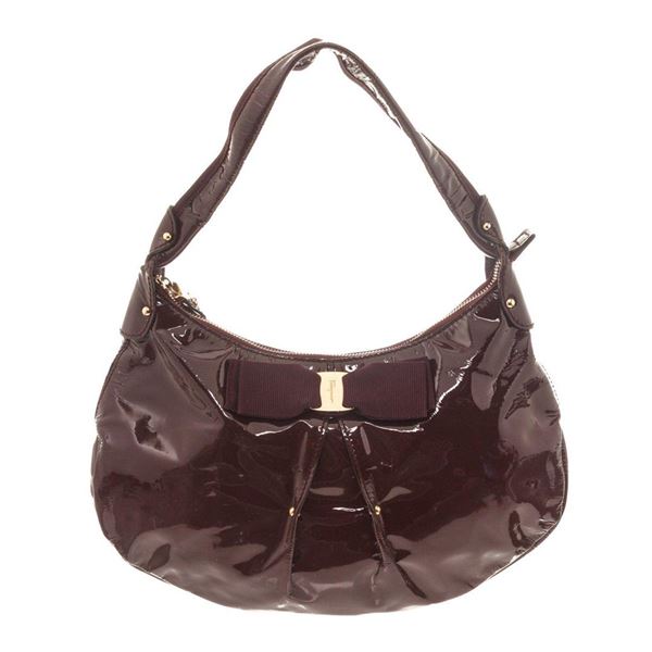 Salvatore Ferragamo Brown Vara Bow Shoulder Bag