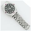 Image 6 : Rolex Mens Stainless Steel Black Diamond & Ruby 36MM Datejust Wristwatch Oyster