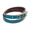 Image 2 : Hermes Blue Leather Hapi Bracelet