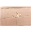 Image 6 : Coach Tan Crocodile Embossed Leather Zippy Wallet