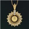 Image 7 : Large Antique Victorian Large 15k Gold Pearl Mourning Pendant Necklace 9k Chain