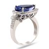 Image 2 : 5.48 ctw Tanzanite and 0.60 ctw Diamond 14K White Gold Ring