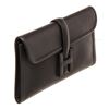 Image 6 : Hermes Black Leather Jige Elan Clutch Bag