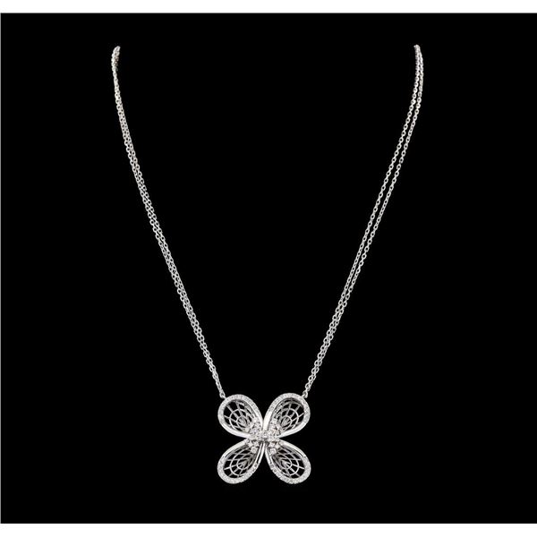 0.71 ctw Diamond Necklace - 14KT White Gold