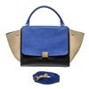 Image 1 : Celine Multicolor Leather Calfskin Suede Trapeze Handbag