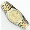 Image 3 : Rolex Mens 2 Tone Champagne Diamond 36MM Datejust Wristwatch