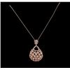 Image 1 : 14KT Rose Gold 2.36 ctw Diamond Pendant With Chain