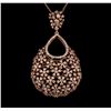 Image 2 : 14KT Rose Gold 2.36 ctw Diamond Pendant With Chain