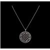 Image 1 : 14KT White Gold 1.40 ctw Diamond Pendant With Chain