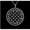 Image 2 : 14KT White Gold 1.40 ctw Diamond Pendant With Chain