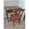 Image 1 : Antique Wooden Desk and Chair