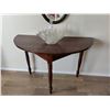 Image 1 : Antique Semi-Circular Table and Decorative Bowl