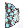 Image 15 : RARE Navajo Old Pawn Coin Turquoise Bracelet 1930