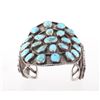 Image 1 : RARE Navajo Old Pawn Coin Turquoise Bracelet 1930