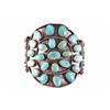 Image 2 : RARE Navajo Old Pawn Coin Turquoise Bracelet 1930
