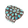 Image 3 : RARE Navajo Old Pawn Coin Turquoise Bracelet 1930