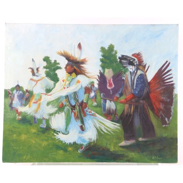 "Ceremonial Spirit Dance," Oil Painting on Canvas