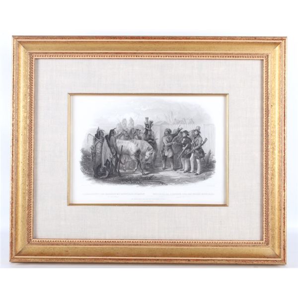 Karl Bodmer The Travellers Meeting With Minatarre