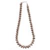 Image 1 : Navajo Sterling Silver Embossed Beaded Necklace