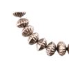 Image 6 : Navajo Sterling Silver Embossed Beaded Necklace