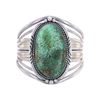 Image 1 : Navajo Large Royston Turquoise Sterling Bracelet