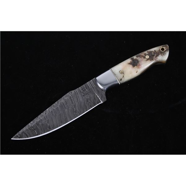 Rocky Mountain Rams Horn Damascus Bozeman Knife