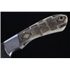 Image 6 : Navajo Pattern Scrimshaw Damascus Knife of Bozeman