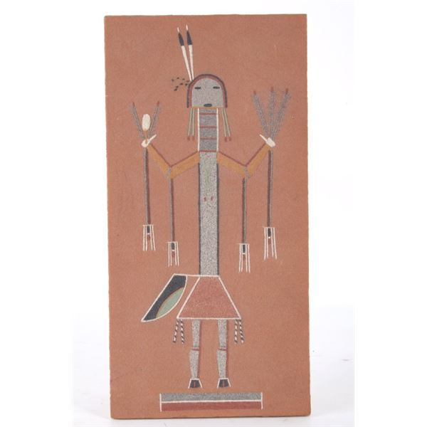 Navajo Ceremonial Yei Bi Chei Mounted Sand Art