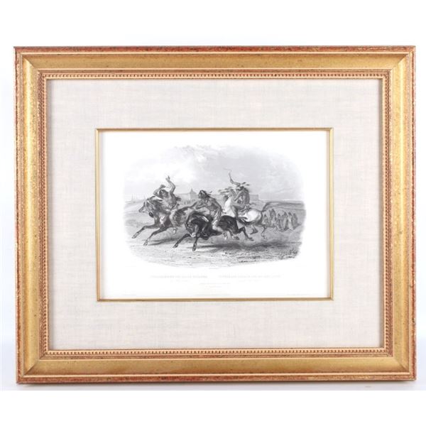 Karl Bodmer (1809-1893) Horse Racing Sioux Indians