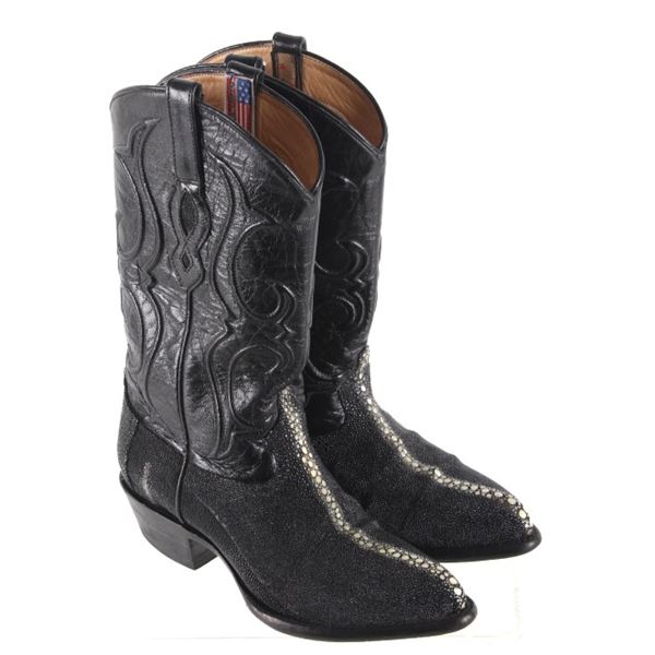 Los Altos Striped Stingray Leather Western Boots