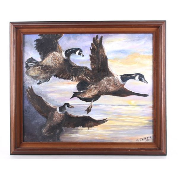 Margie Jackson (1934-2021) Canadian Geese Flying