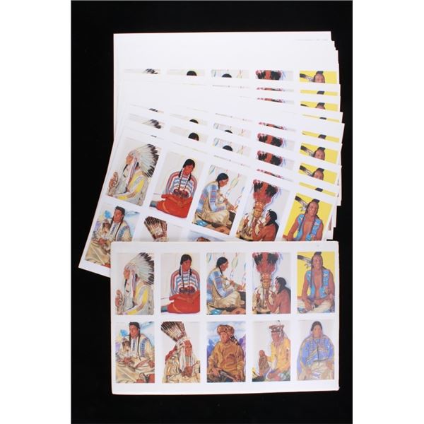 Uncut Sheets Of Winold Reiss Indian Post Cards