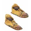 Image 2 : C. 1870 Mescalero Apache Beaded Moccasins RARE