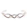 Image 2 : Navajo R. Yazzie Sterling Silver Sandcast Bracelet